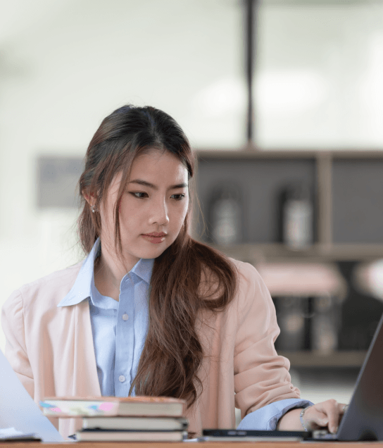 A certified translator working on USCIS translation services in Virginia Beach, ensuring all immigration documents.