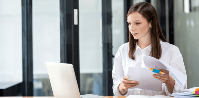 A customer using secure and reliable USCIS translation in Virginia for immigration applications, ensuring document accuracy.