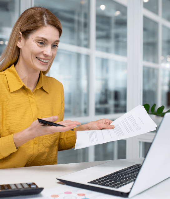 A customer benefiting from secure and trusted USCIS translation services in Virginia, ensuring document safety.